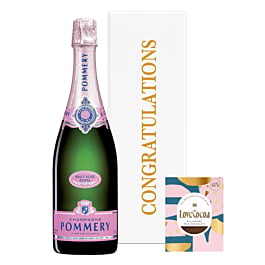 Congratulations Pommery Brut Rosé with Billionaire Chocolate