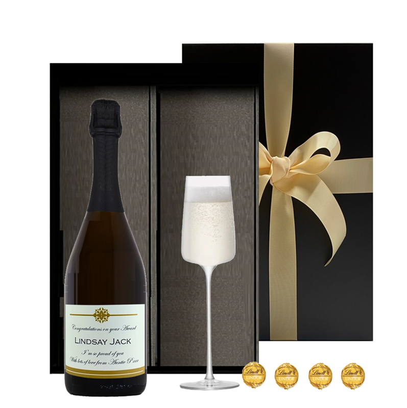 Personalised Prosecco & Crystal Flute Gift Set