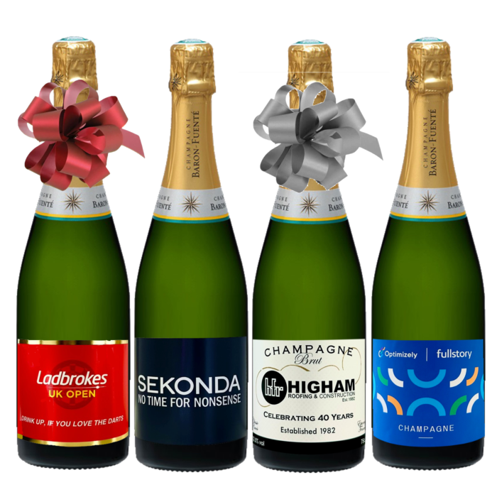 Personalised corporate branded Champagne bottles