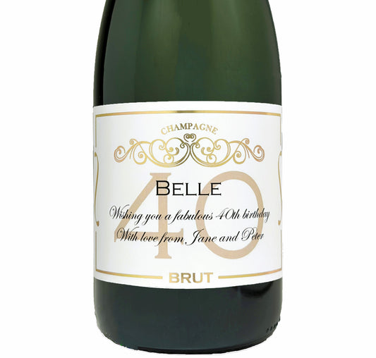 Personalised 40th Birthday Champagne – Baron Fuente Classic Cuvée Brut