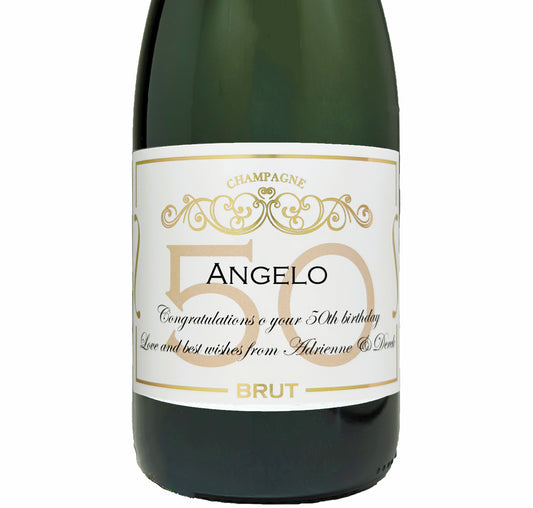 Personalised 50th Birthday Champagne – Baron Fuente Classic Cuvée Brut