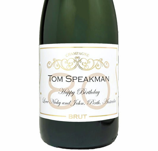 Personalised 80th Birthday Champagne – Baron Fuente Classic Cuvée Brut
