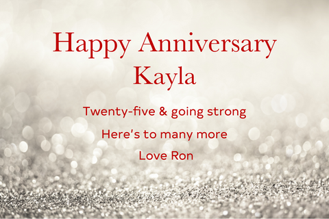 Silver Glitter Anniversary