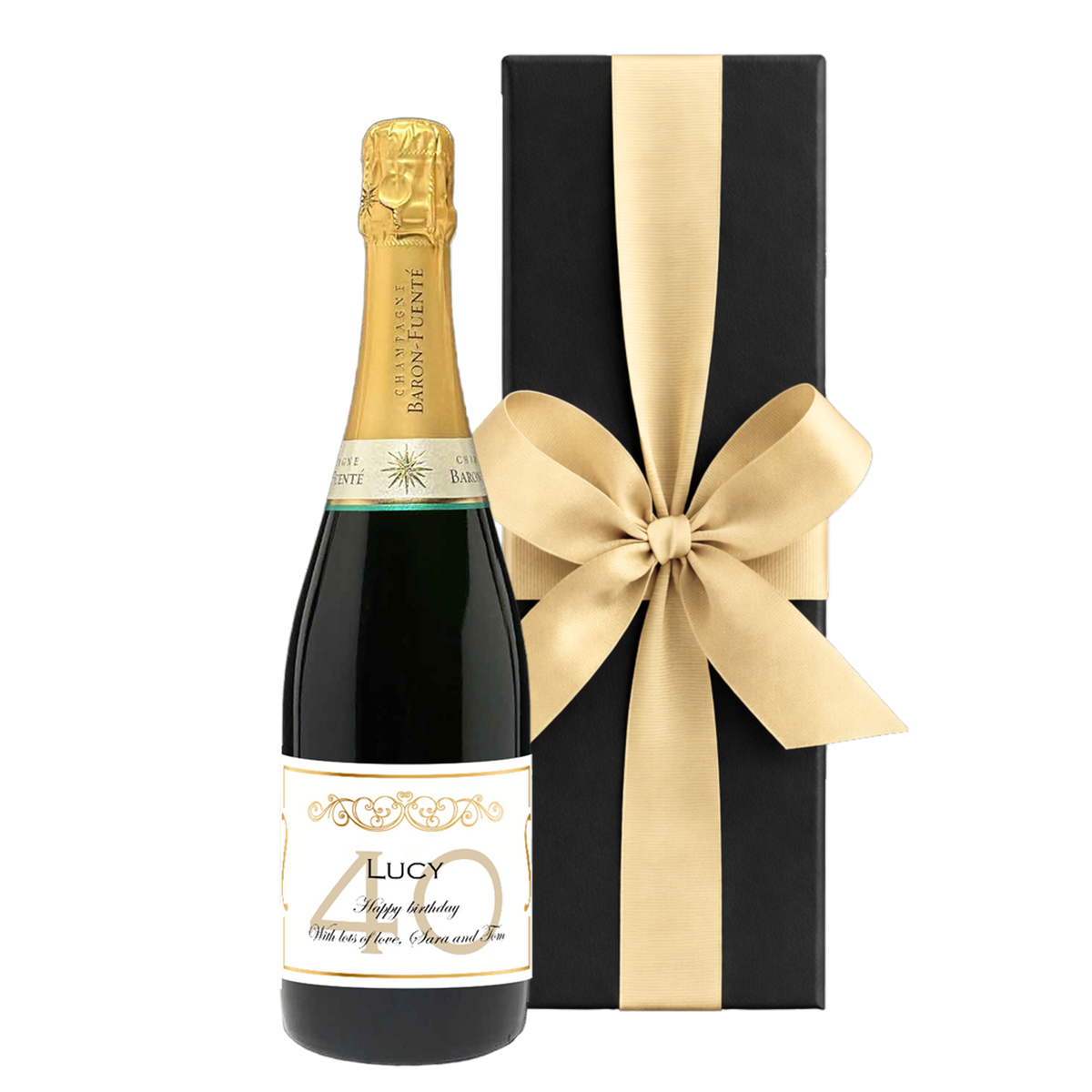 Personalised Champagne Classic Cuvee in Black Box