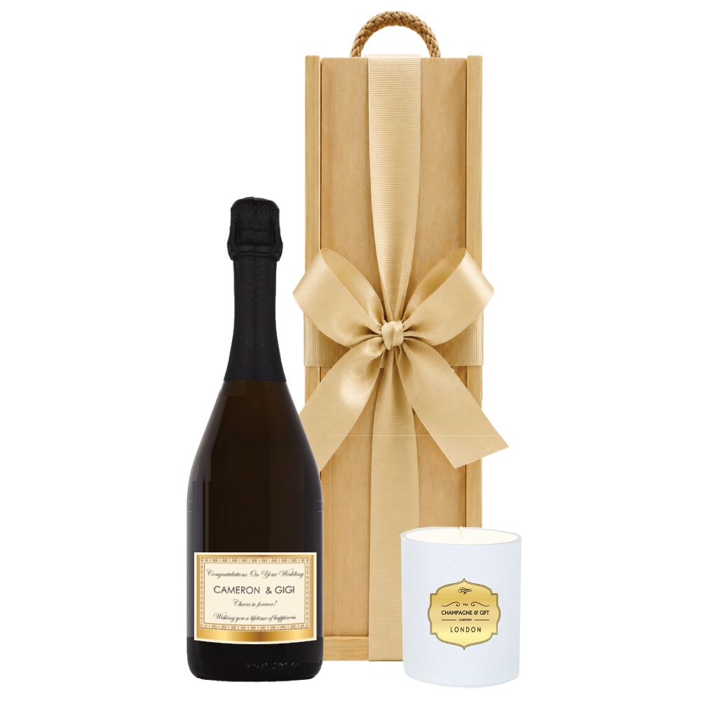 Personalised Prosecco & Scented Candle Gift Set