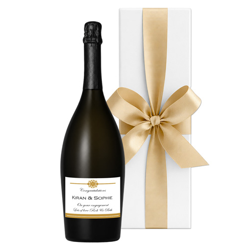 Personalised Prosecco Magnum, White Gift Box