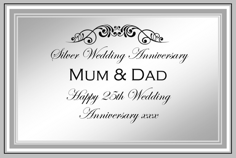 Silver Wedding Grey Frame Anniversary
