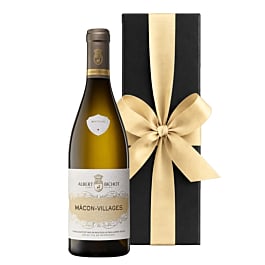 Personalised White Wine Macon Villages Burgundy in Black Gift Box