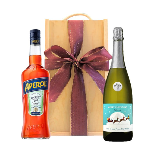 Personalised Prosecco and Aperol Spritz Christmas Gift Box