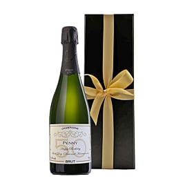 Personalised Premier Cru Champagne in black presentation box