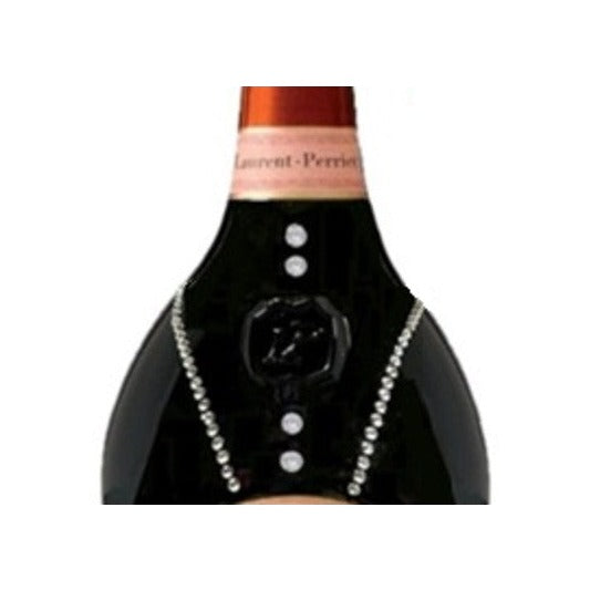 Champagne bottle with a crystal gem necklace design