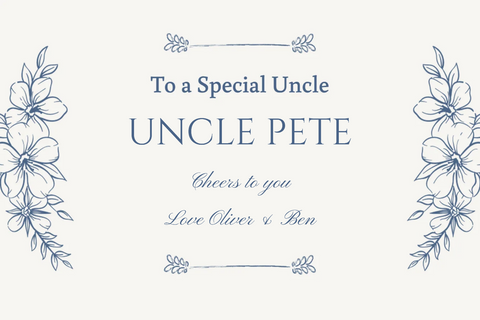 Blue Floral To a Special Uncle