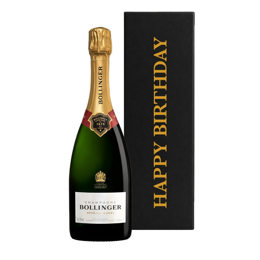 Happy Birthday Bollinger Gift - In Black Gift Box