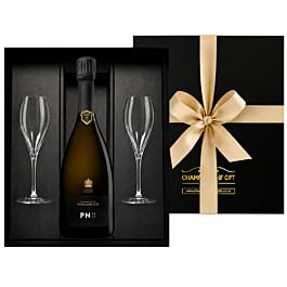 Bollinger PN TX20 Champagne with two flutes and gift box