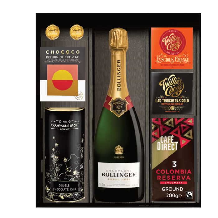 Bollinger Special Cuvee Champagne luxury cacao chocolate and coffee hamper