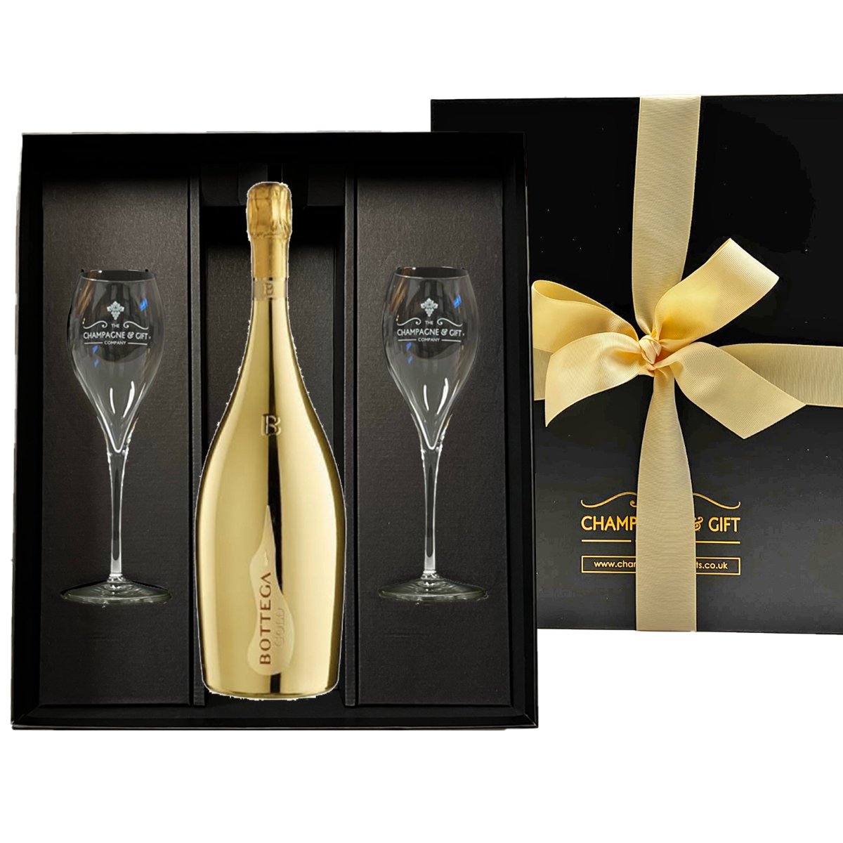 Bottega Gold Prosecco & Flutes Gift Set