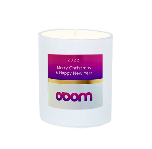 Corporate Branded Scented Candle - Classic English Rose, Silver Lid Edition