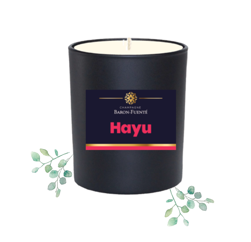 Corporate Branded Scented Candle - Cedarwood & Jasmine, Black Gift Box