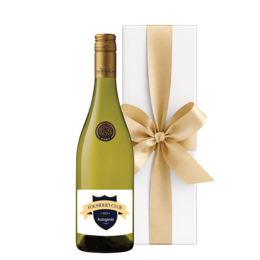 Branded Sauvignon Blanc White Wine in White Gift Box