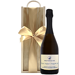 Corporate Branded Prosecco in Rope Handle Wooden Box