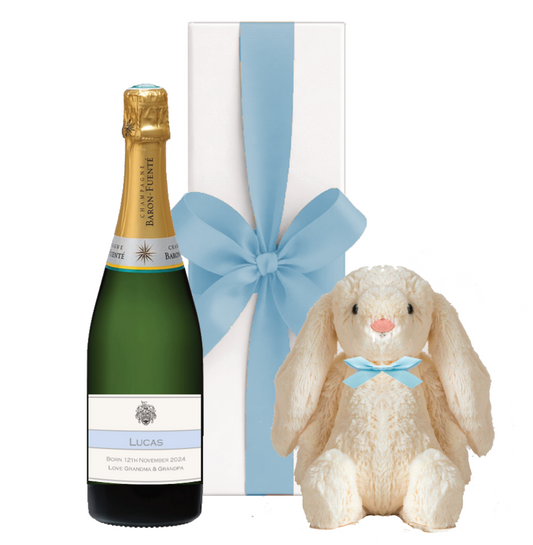 The It's a Boy Champagne & Bunny Gift