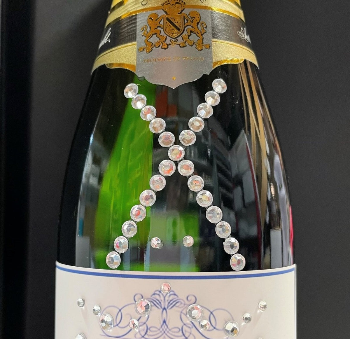 Crystal Gems on the Bottle — Hand‑Placed Sparkling Crystals