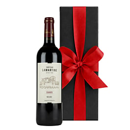 Personalised Chateau Lamartine Cahors Malbec in Black Gift Box