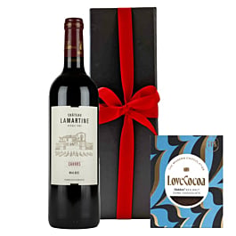 Chateau Lamartine Malbec, Sea Salt Chocolate - Wine Gift