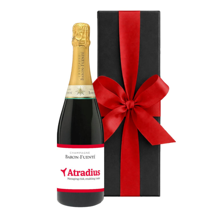 Corporate Branded Champagne Classic Cuvee in Black Gift Box