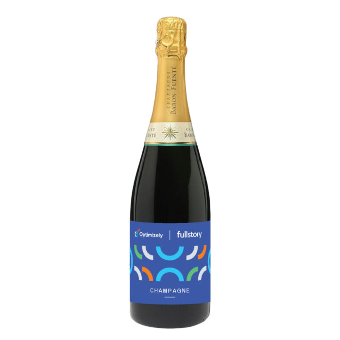 Corporate Branded Champagne, Classic Cuvée Brut NV with company logo label