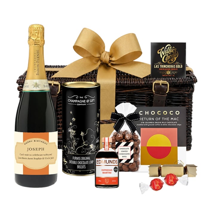 Personalised Champagne and Espresso Martini hamper
