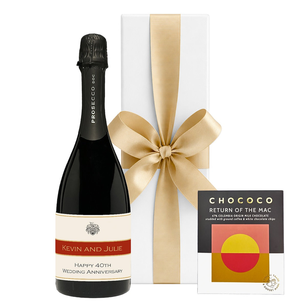Personalised Prosecco & Coffee Chocolate Gift