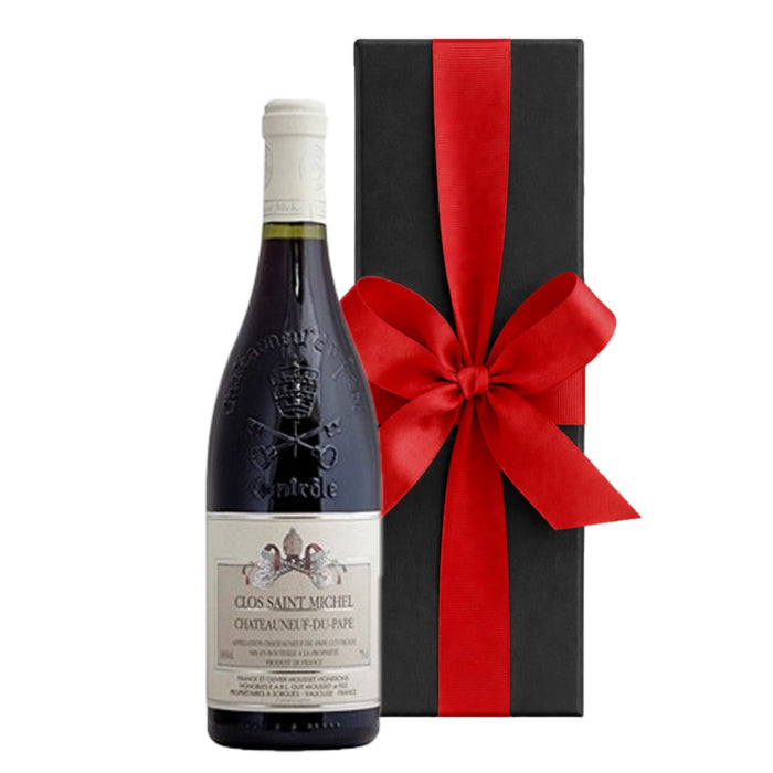 Personalised Chateauneuf du Pape - Black Gift Box