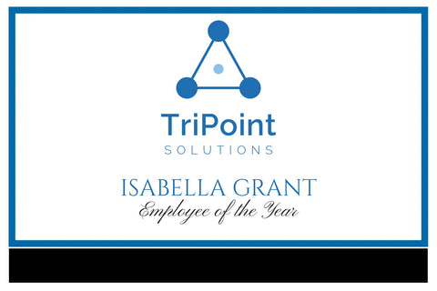 Company Logo Blue Frame Black Bar