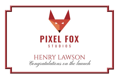 Company Logo Red Frame