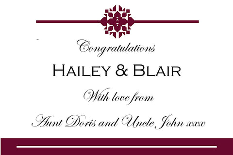 Hailey & Blair Maroon Motif Congratulations