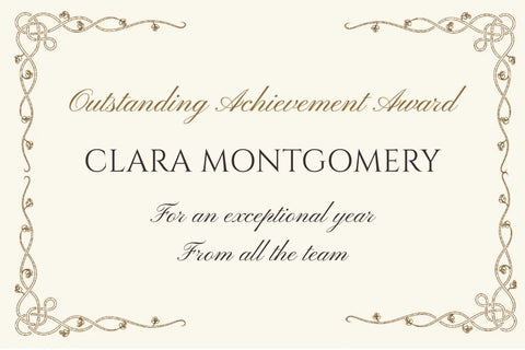Cream Floral Outstanding Achievement Award