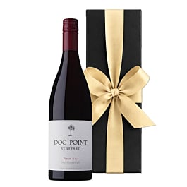 Dog Point Pinot Noir Marlborough wine in a black presentation box