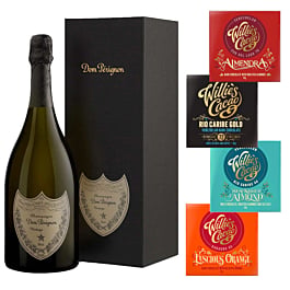 Dom Pérignon Vintage 2017 with 4 x artisan chocolate bars