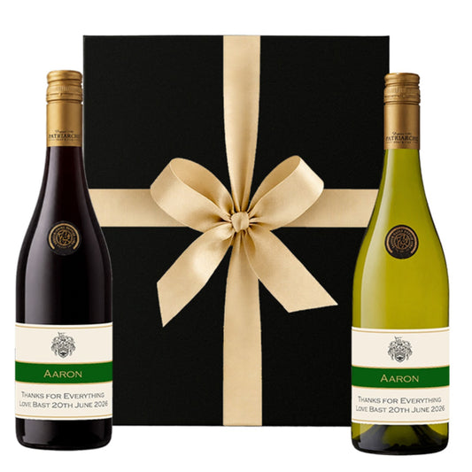 Duo Personalised Red & White Wine - Black Gift Box