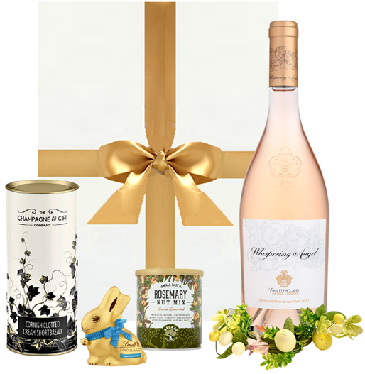 "Easter Delightful" Whispering Angel Gift Hamper - With Easter Flower Wreath & Treats