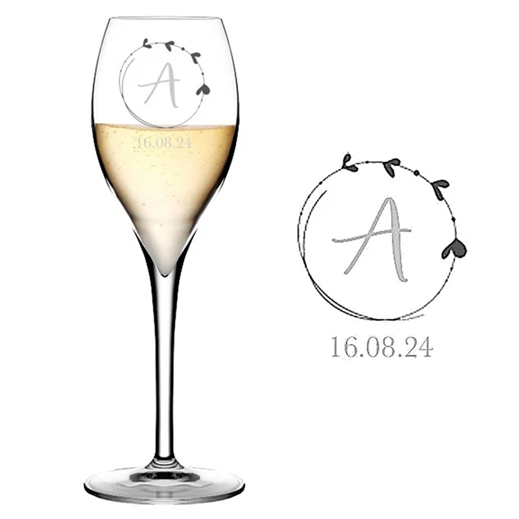 The Initials & Date Engraved Champagne Flute