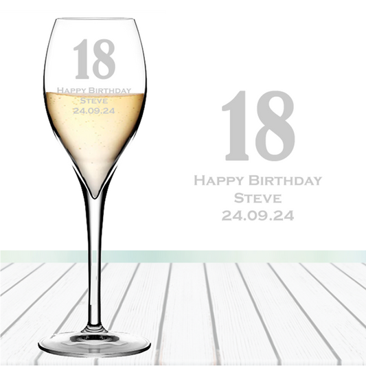 The Eighteenth Toast Engraved Champagne Flute