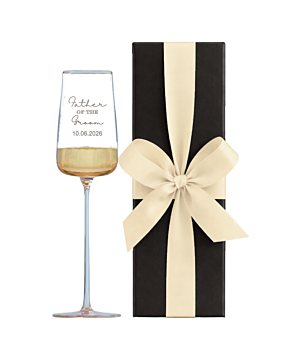 Personalised LSA champagne glass engraved for Father of the Groom
