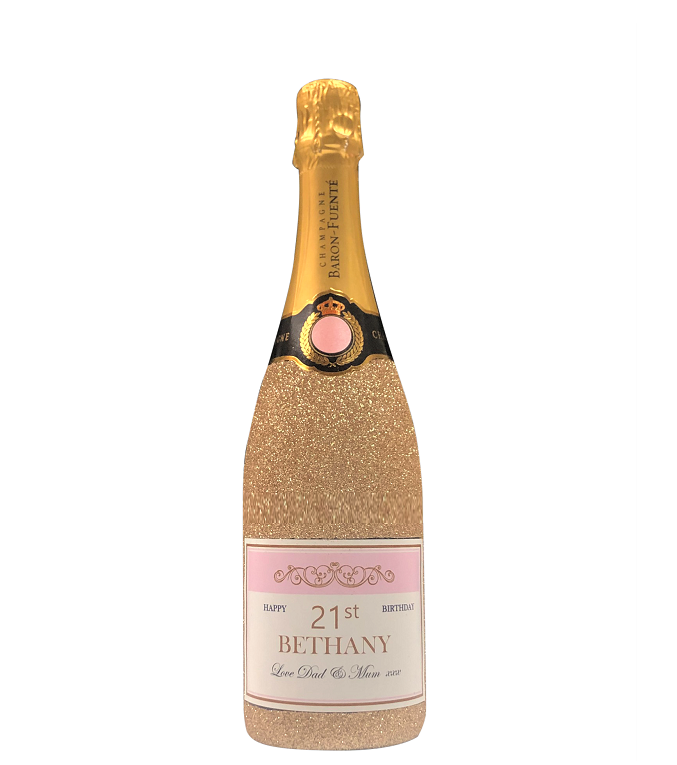 Personalised Gold Glitter Grande Réserve Champagne