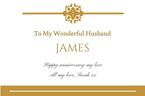 Gold Crest To My Wonderful Husband