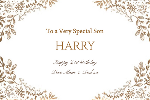 Gold Leaves To a Very Special Son
