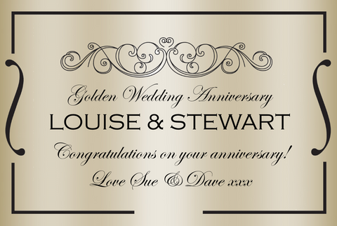 Golden Wedding Scroll Anniversary