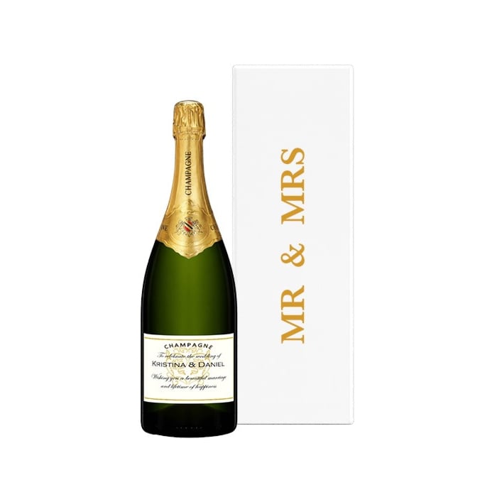 Personalised Mr & Mrs Champagne Magnum Wedding Gift