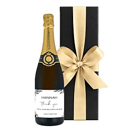 Personalised Grande Réserve Champagne in black presentation box